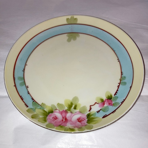 Vintage Nippon Japan Studio Hand-painted floral and branches art plate EUC! - Picture 6 of 8